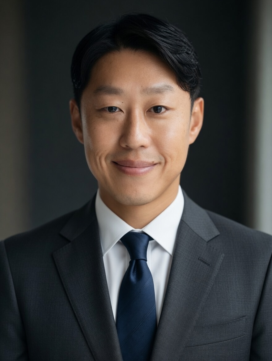 cory maki smiling at camera in business suit